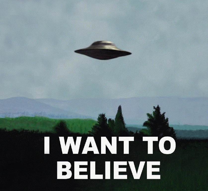 Little green men, x-files, faith, science, and me